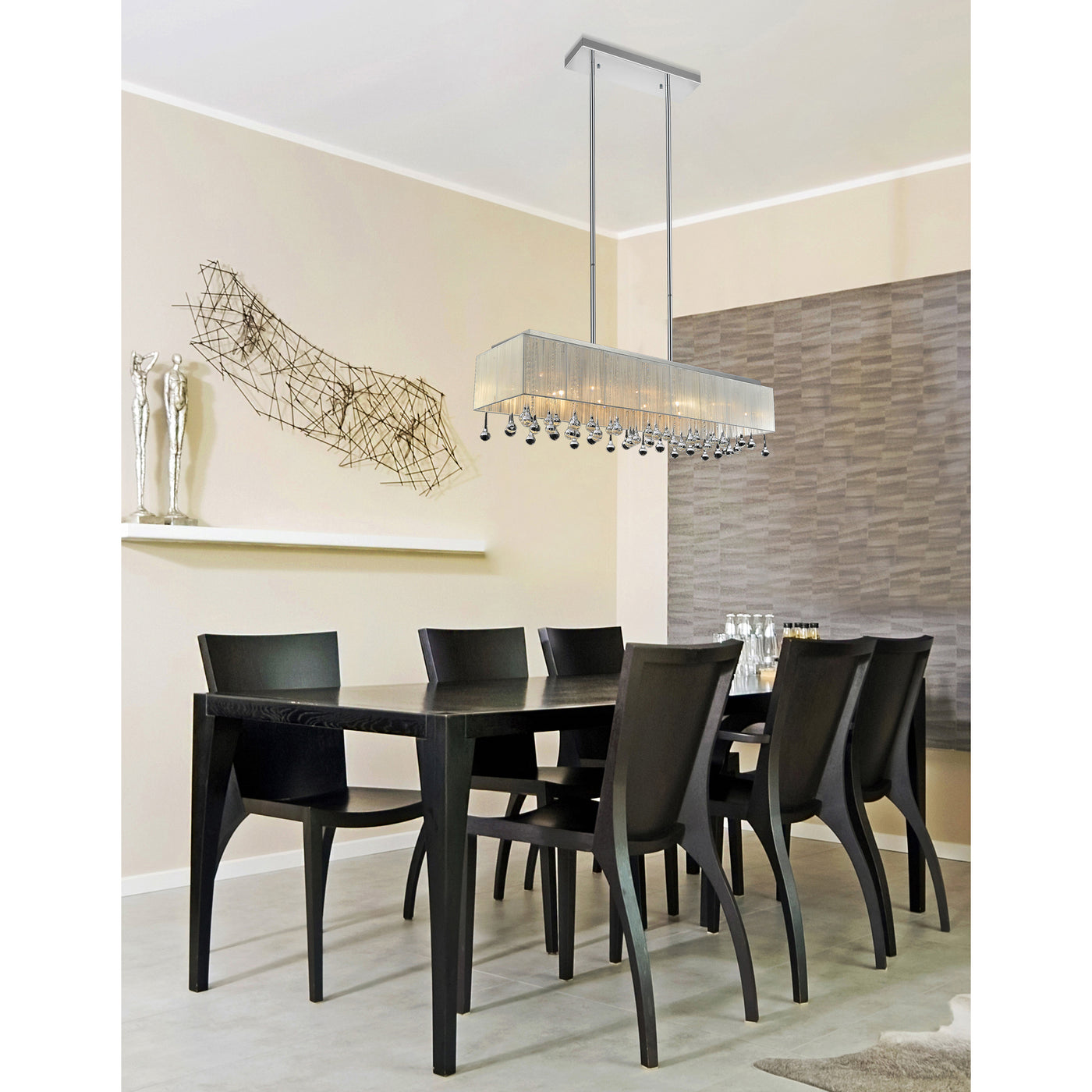 Water Drop 17 Light Chrome Chandelier