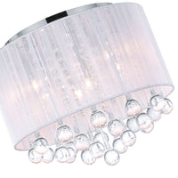 Water Drop 6 Light Chrome Flush Mount
