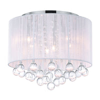 Water Drop 6 Light Chrome Flush Mount