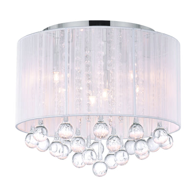 Water Drop 6 Light Chrome Flush Mount
