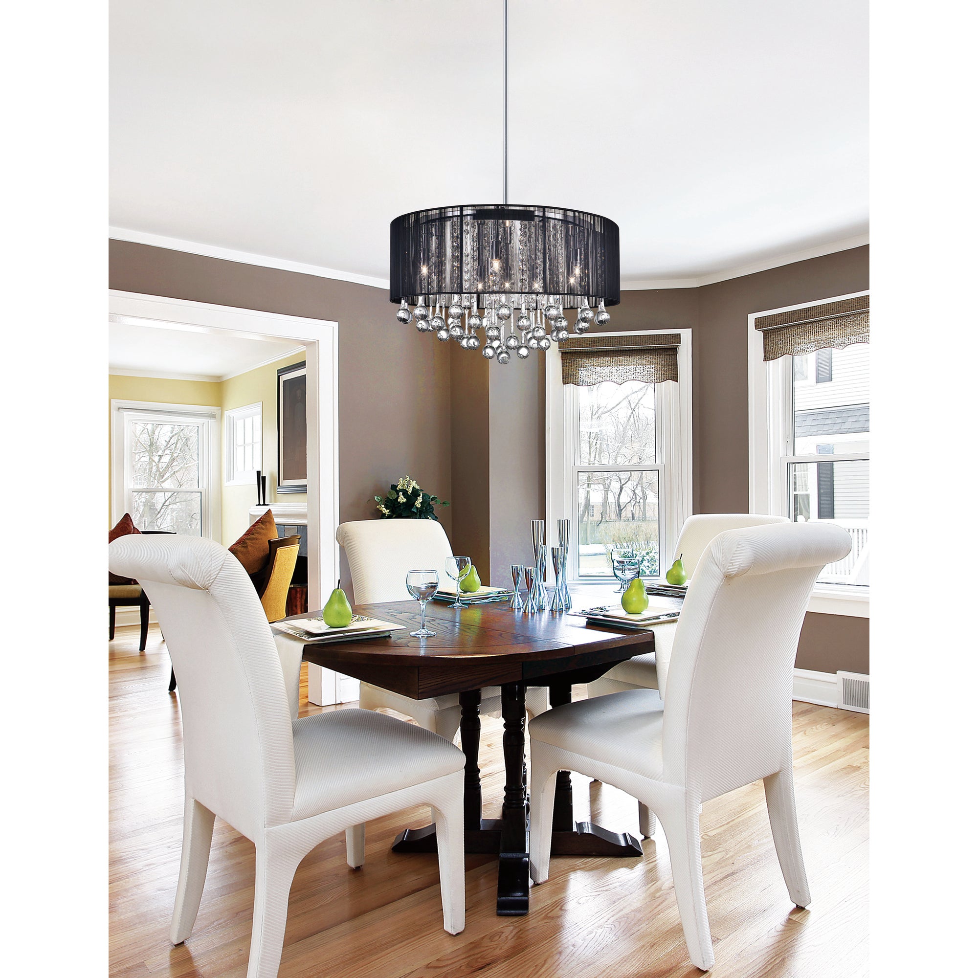 Water Drop 6 Light Chrome Chandelier