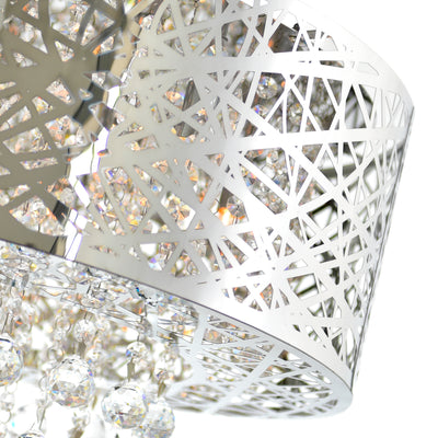 Eternity 9 Light 22in Chrome Chandelier