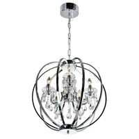 Abia Chandeliers 5 Lights Chrome Finish