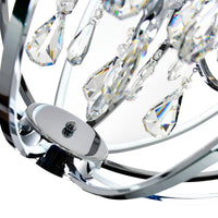 Abia Chandeliers 5 Lights Chrome Finish