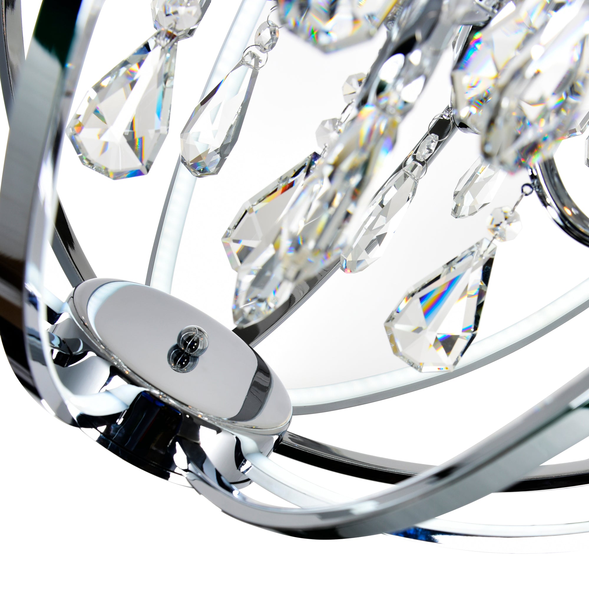 Abia Chandeliers 5 Lights Chrome Finish