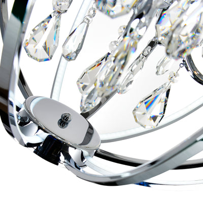 Abia Chandeliers 5 Lights Chrome Finish