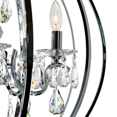 Abia Chandeliers 5 Lights Chrome Finish
