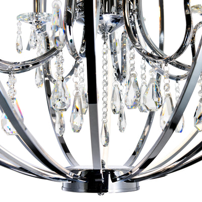 Abia Chandeliers Chrome 8 Lights