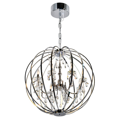 Abia Chandeliers Chrome 8 Lights