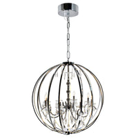 Abia Chandeliers Chrome 8 Lights