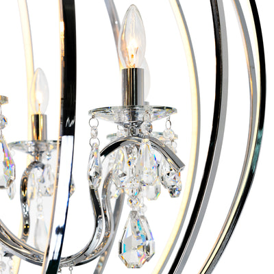 Abia Chandeliers Chrome 8 Lights