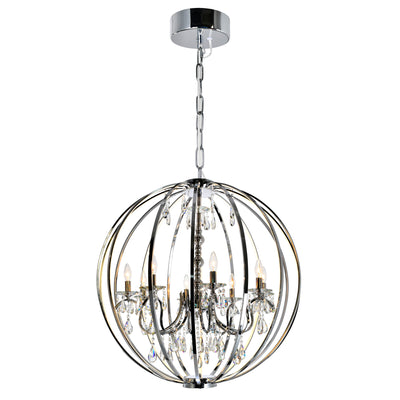 Abia Chandeliers Chrome 8 Lights