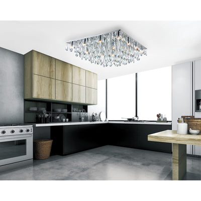 Bianca 20 Light Chrome Flush Mount