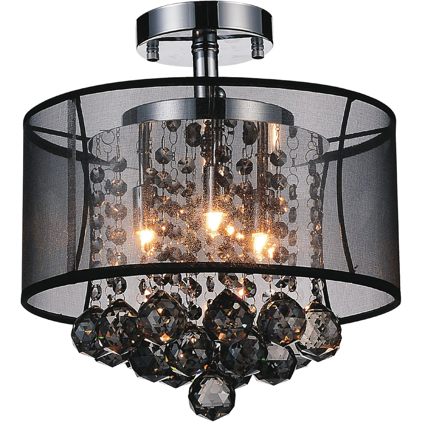 Radiant 3 Light 12in Smoke Flush Mount