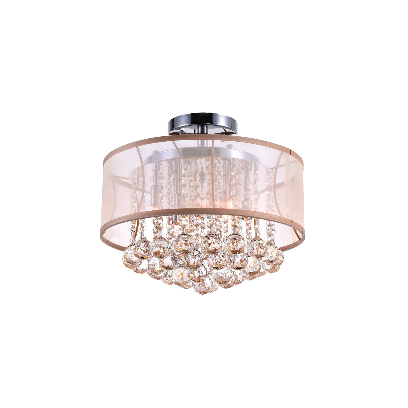 Radiant 6 Light 16in Chrome Flush Mount