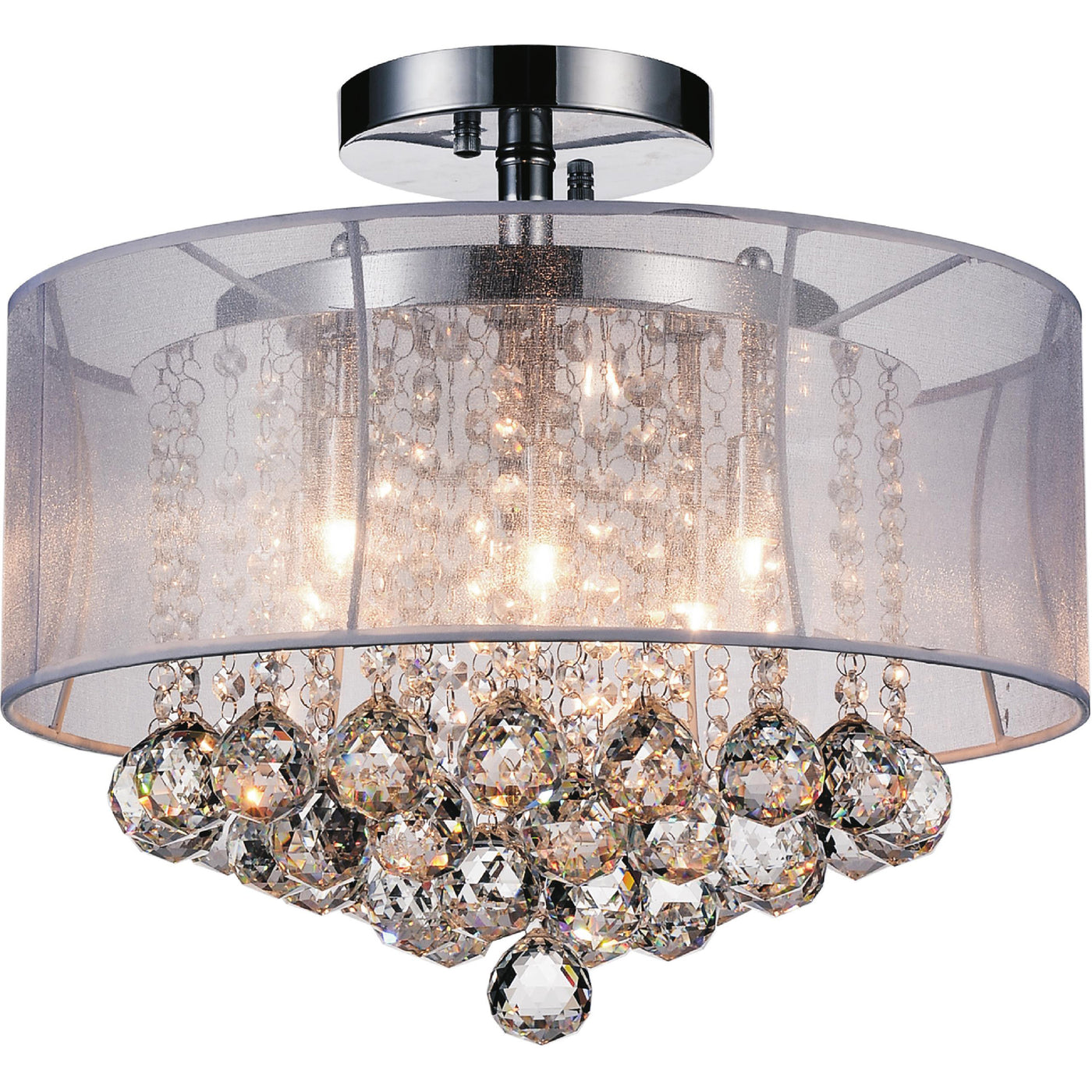 Radiant 6 Light 16in Chrome Flush Mount