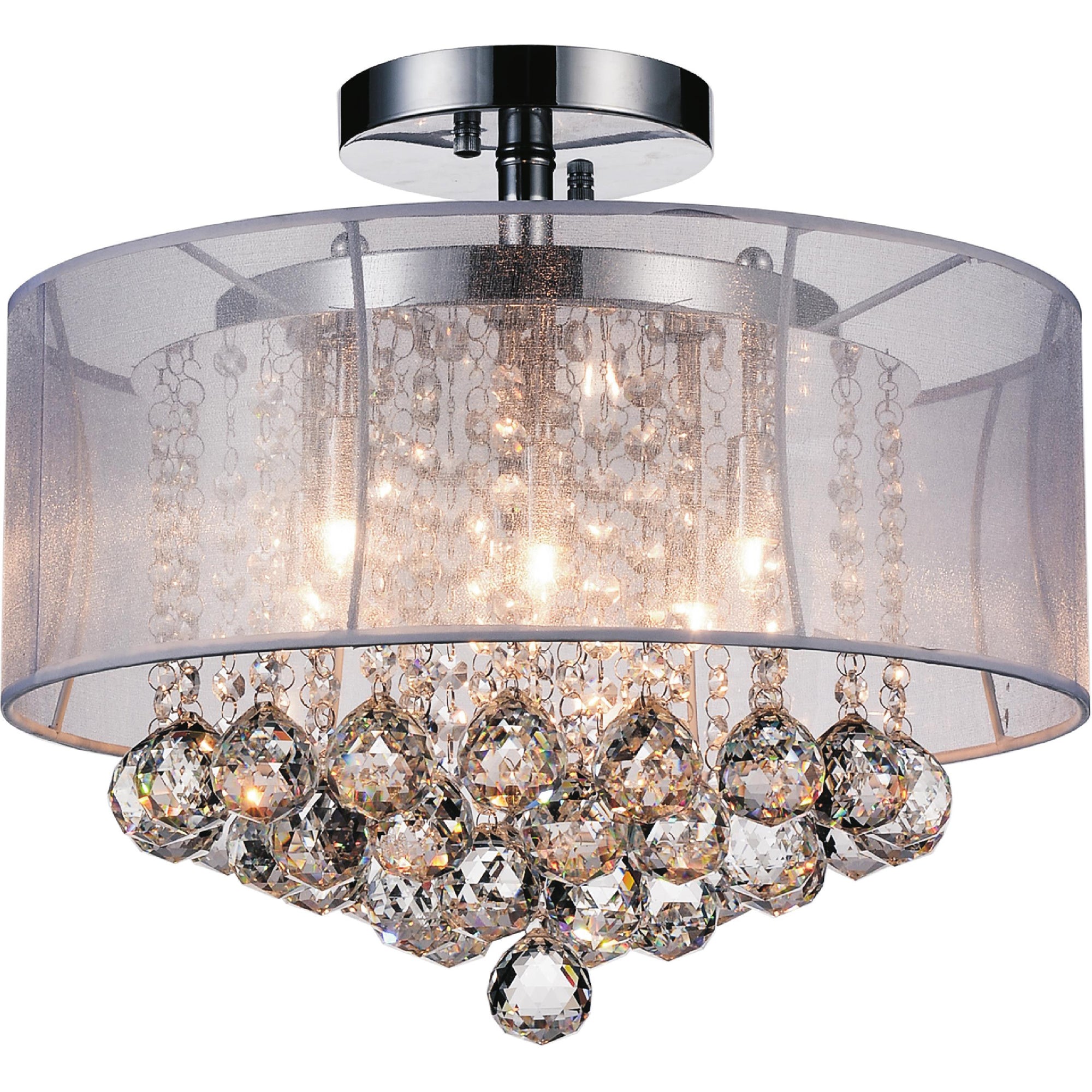 Radiant 6 Light 16in Chrome Flush Mount