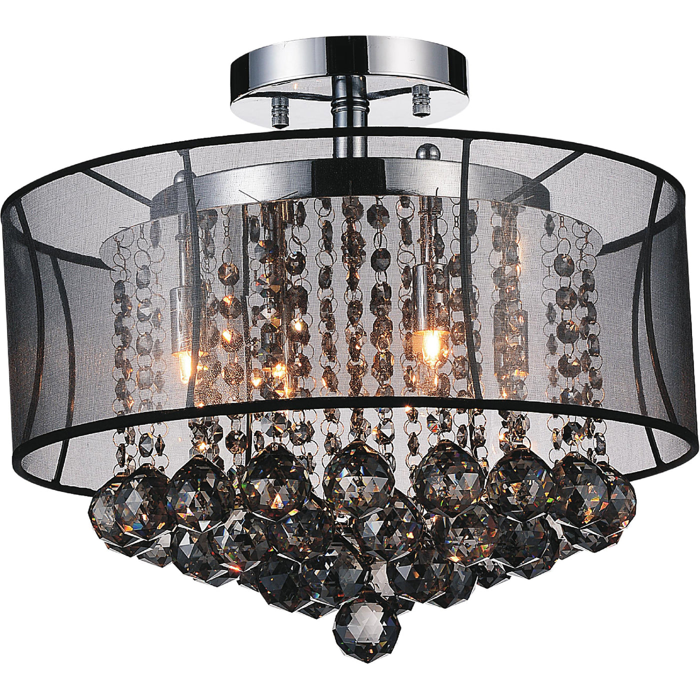 Radiant 6 Light 16in Chrome Flush Mount