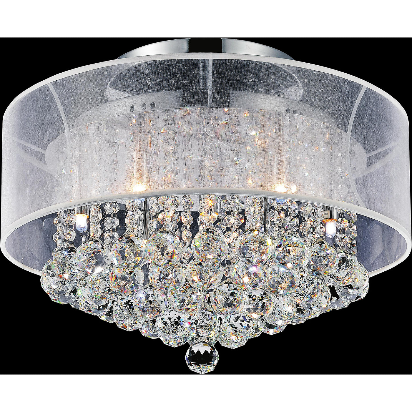 Radiant 9 Light 20in Chrome Flush Mount