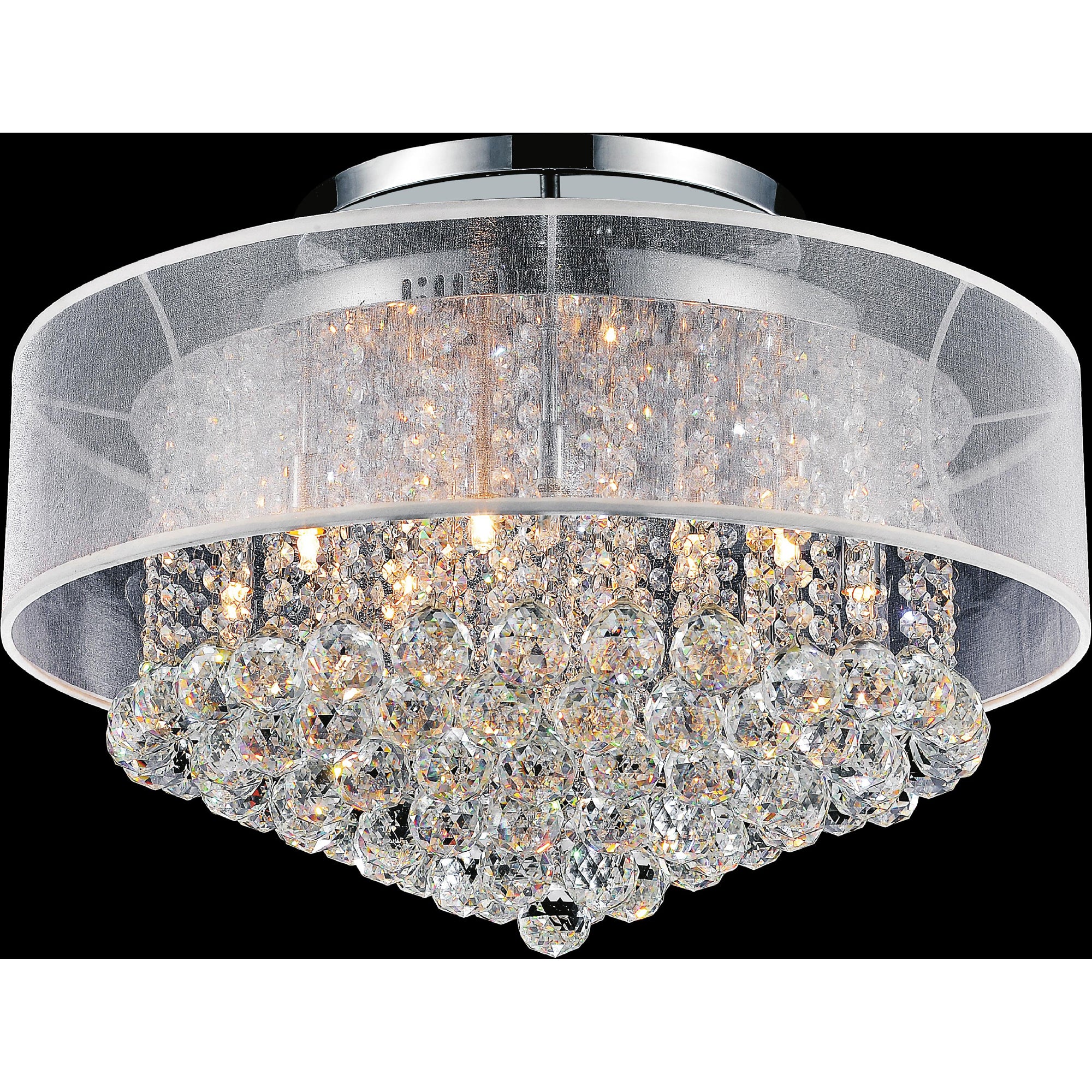 Radiant 12 Light 24in Chrome Flush Mount