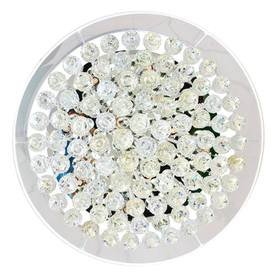 Radiant 12 Light 24 Inch Chrome Chandelier with White Drum Shade