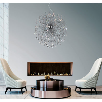 Cherry Blossom 32 Light Chrome Chandelier