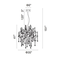 Cherry Blossom 32 Light Chrome Chandelier