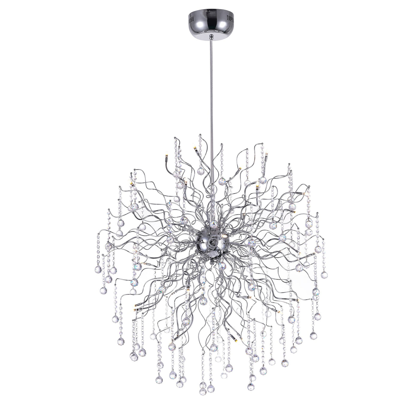 Cherry Blossom 32 Light Chrome Chandelier