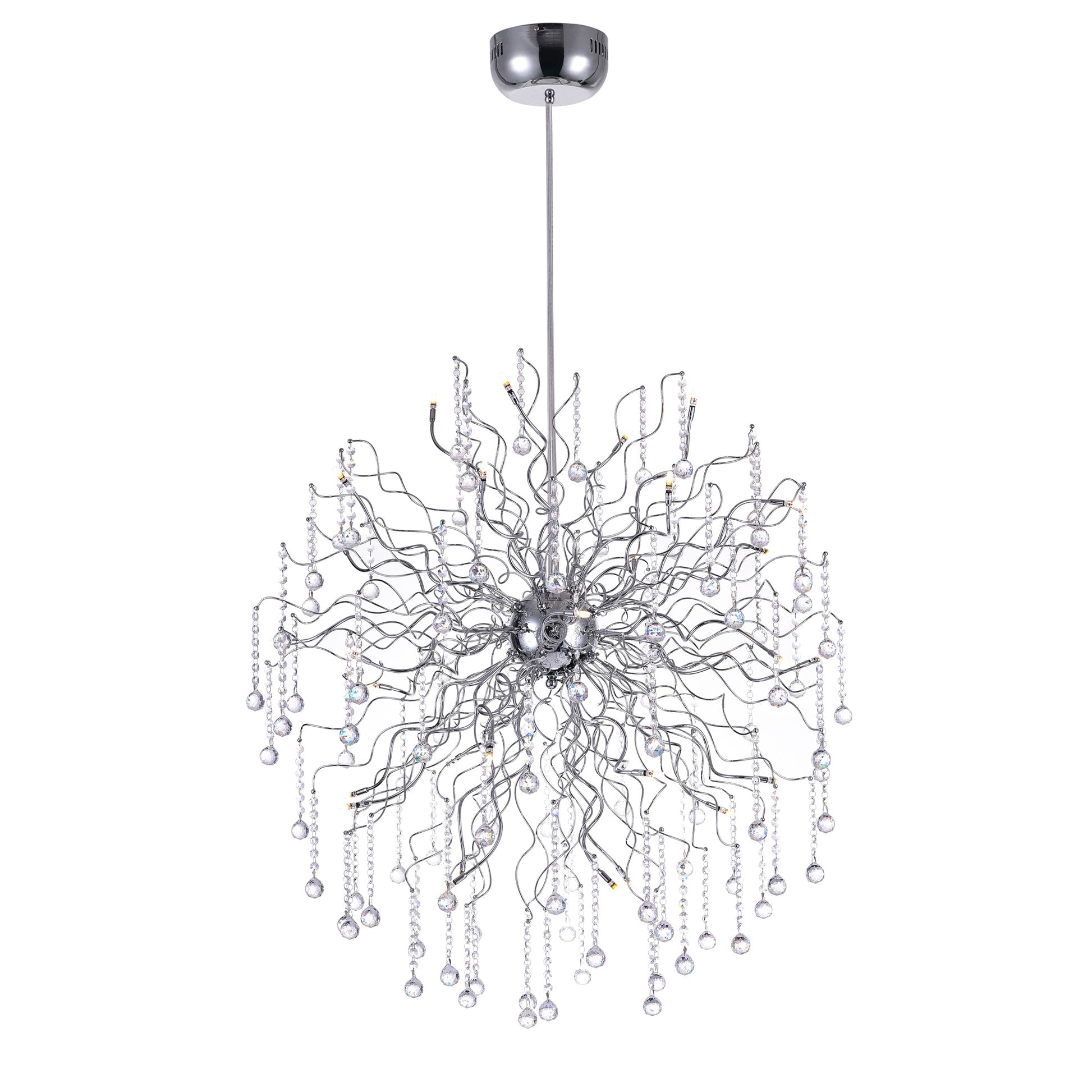 Cherry Blossom 32 Light Chrome Chandelier