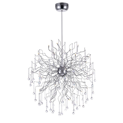 Cherry Blossom 32 Light Chrome Chandelier