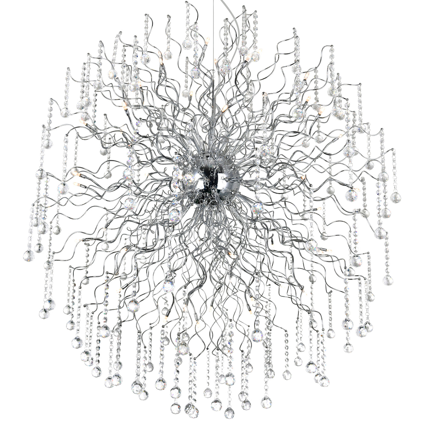 Cherry Blossom 48 Light Chrome Chandelier