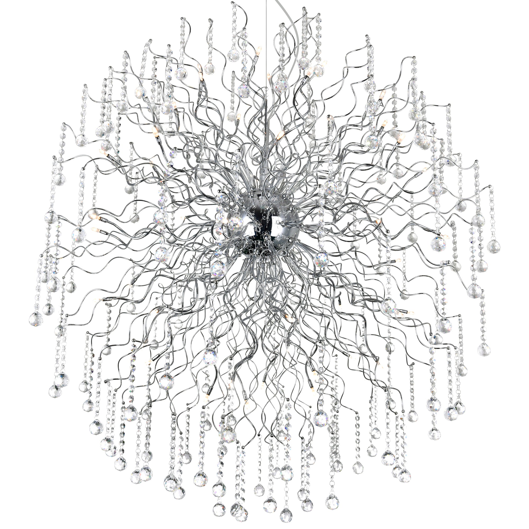 Cherry Blossom 48 Light Chrome Chandelier
