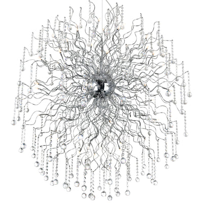 Cherry Blossom 48 Light Chrome Chandelier