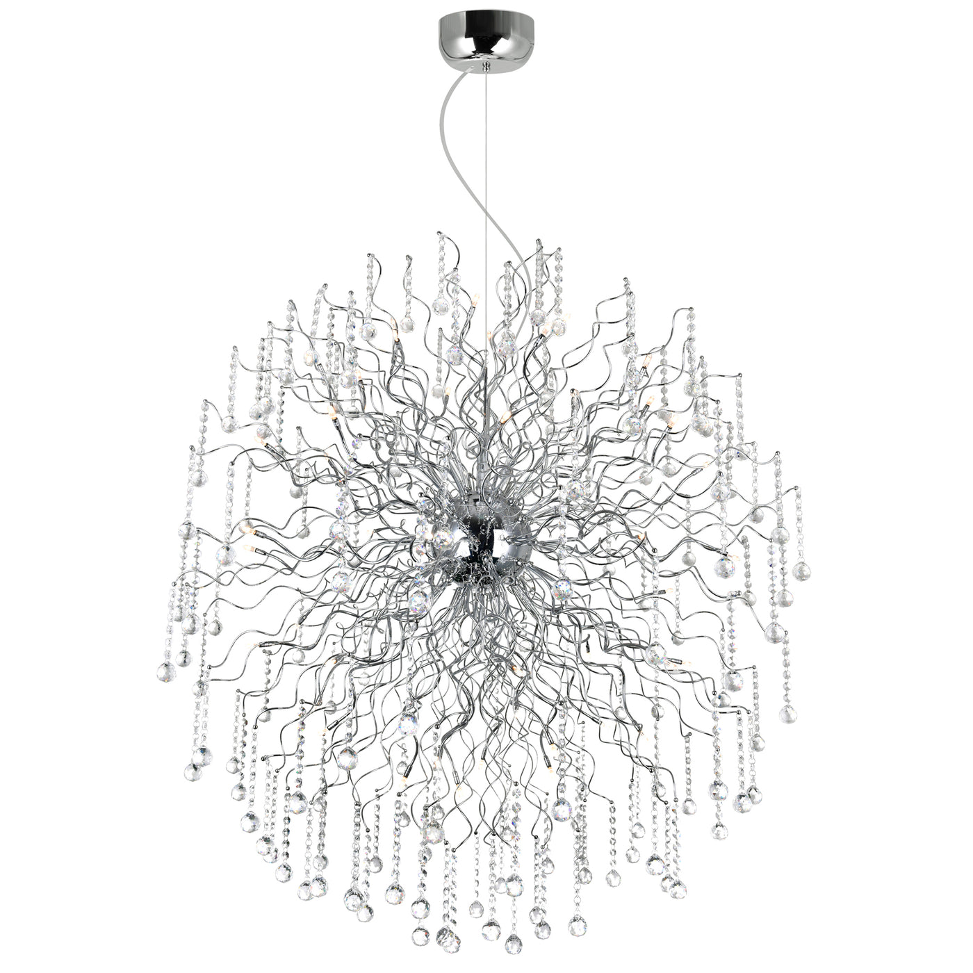 Cherry Blossom 48 Light Chrome Chandelier