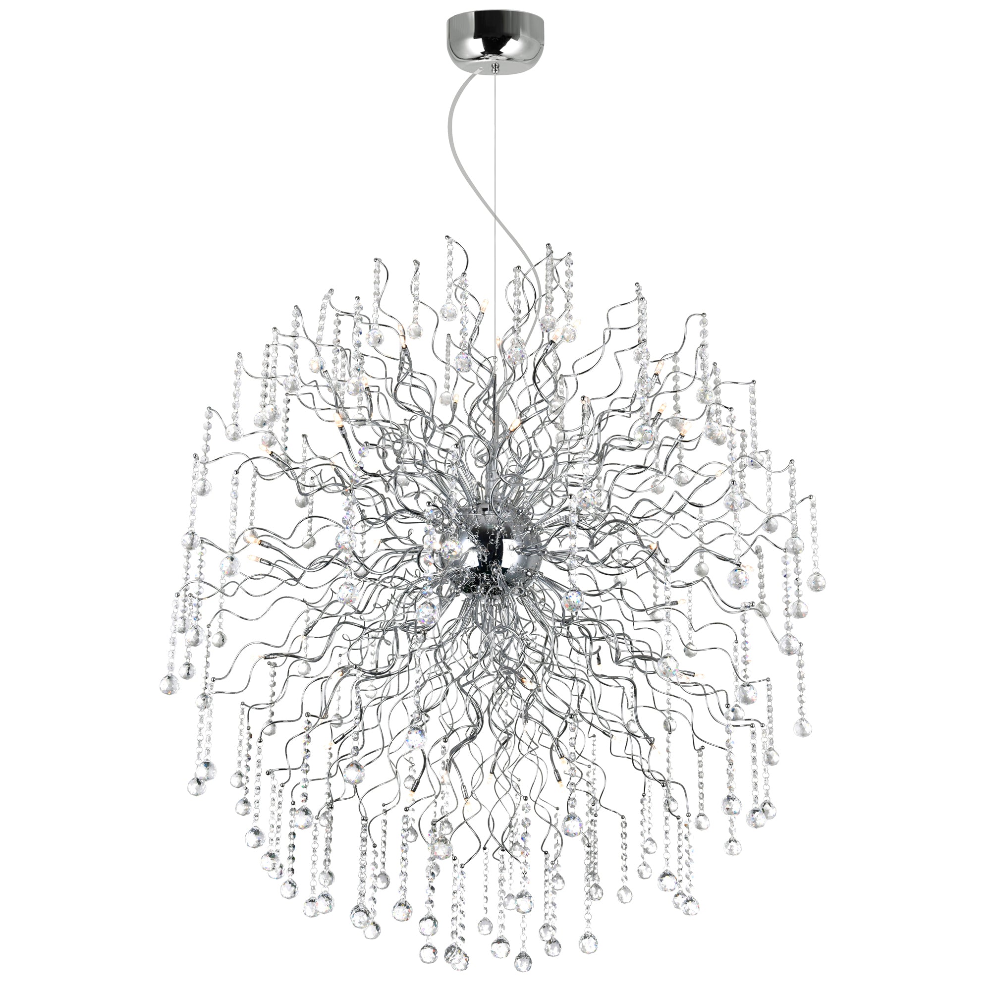 Cherry Blossom 48 Light Chrome Chandelier
