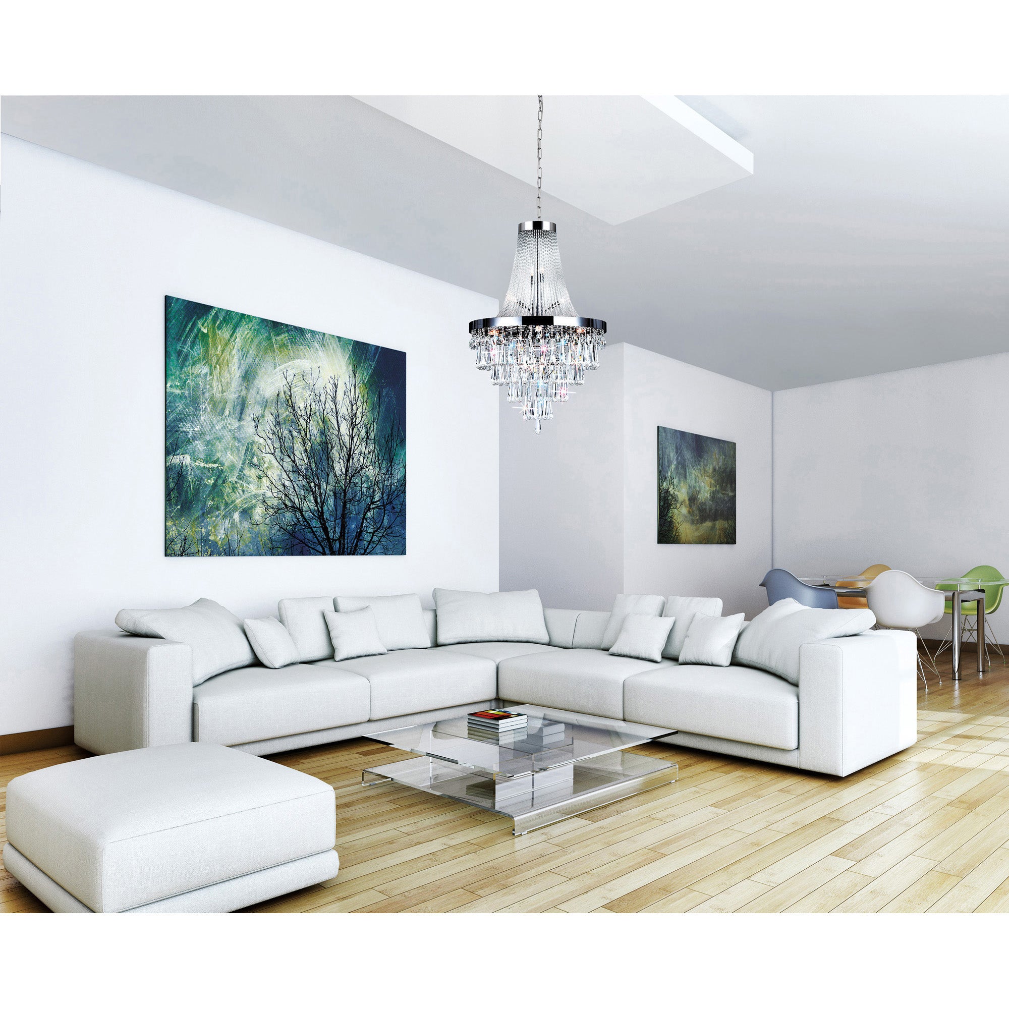 Vast 17 Light Chrome Chandelier