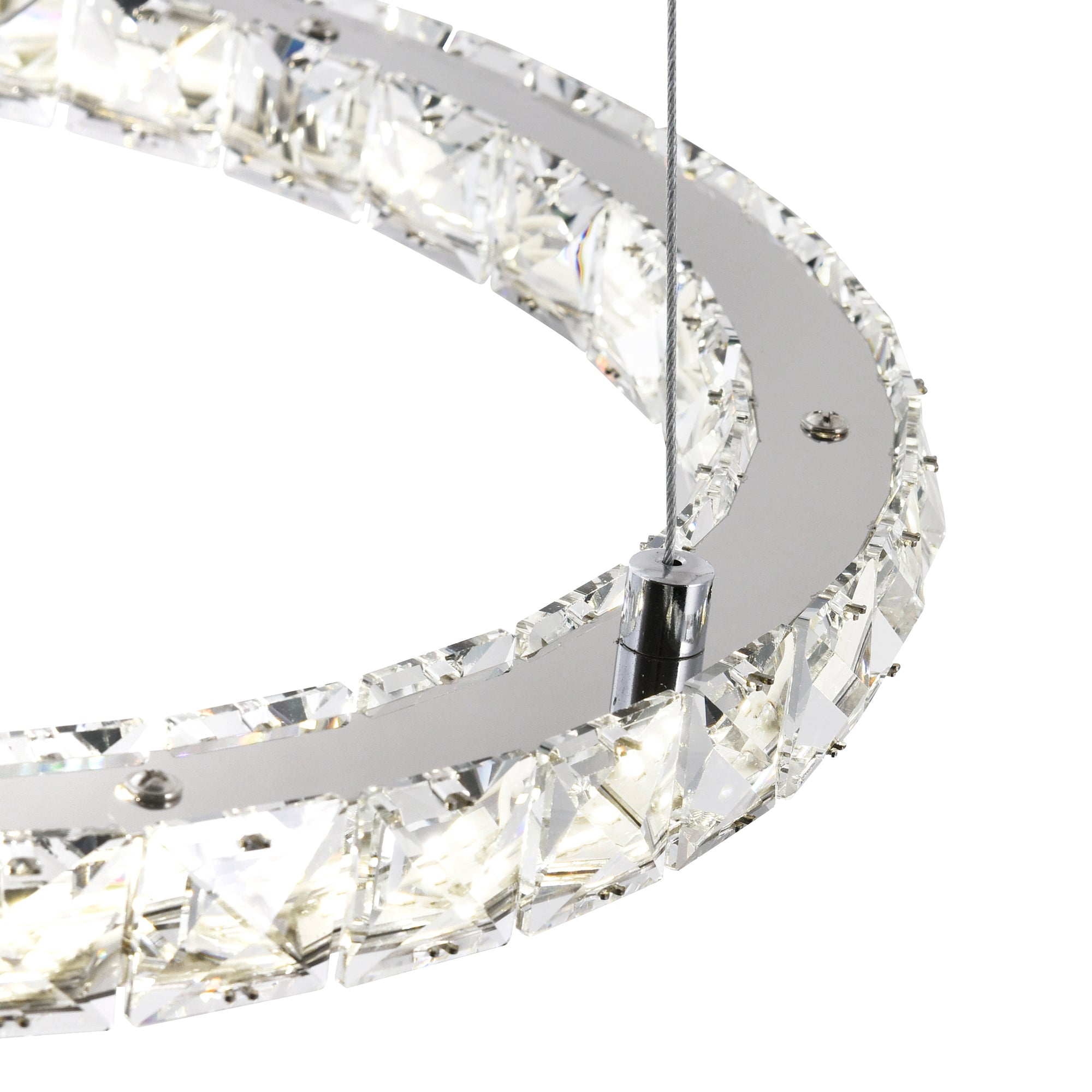 Ring Integrated LED 2 Ring 24in Chrome Chandelier