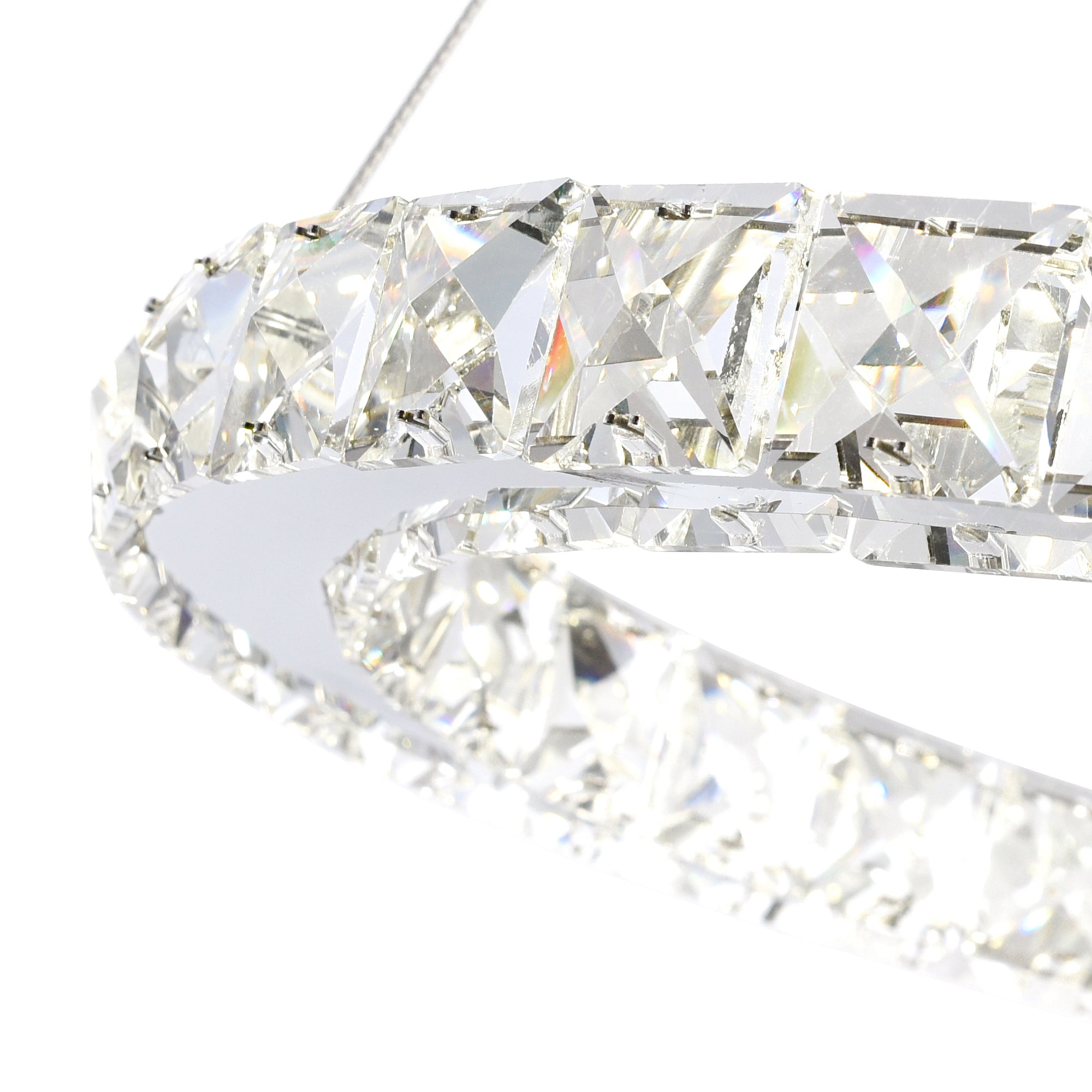 Ring Integrated LED 2 Ring 24in Chrome Chandelier