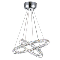 Ring Integrated LED 2 Ring 24in Chrome Chandelier