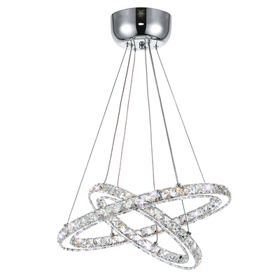 Ring Integrated LED 2 Ring 24in Chrome Chandelier