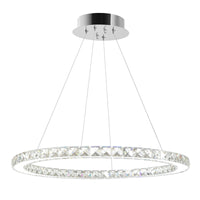 Ring Integrated LED 24in Chrome Chandelier