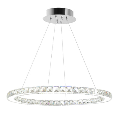 Ring Integrated LED 24in Chrome Chandelier