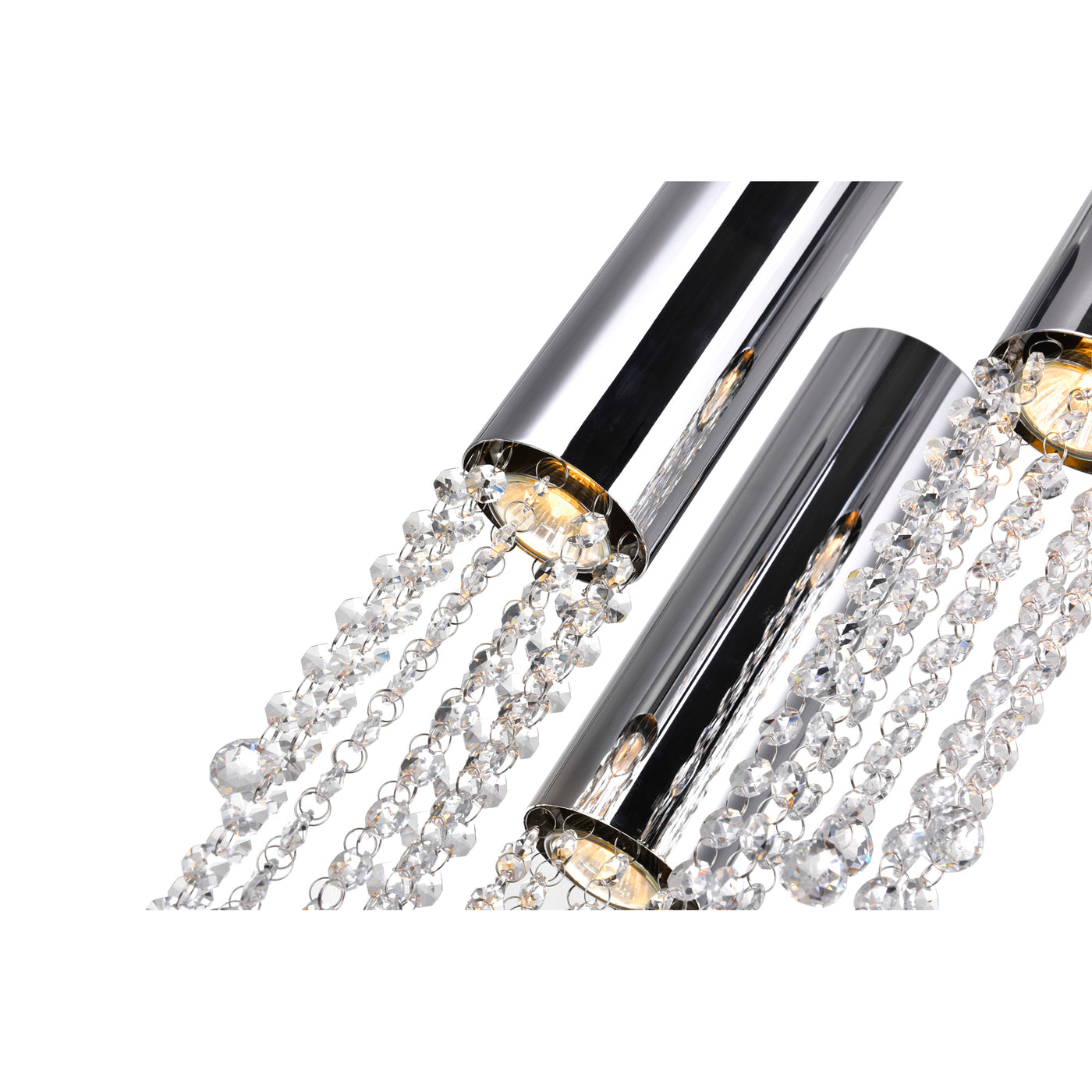 Extended 3 Light 10 Inch Chrome Mini Pendant