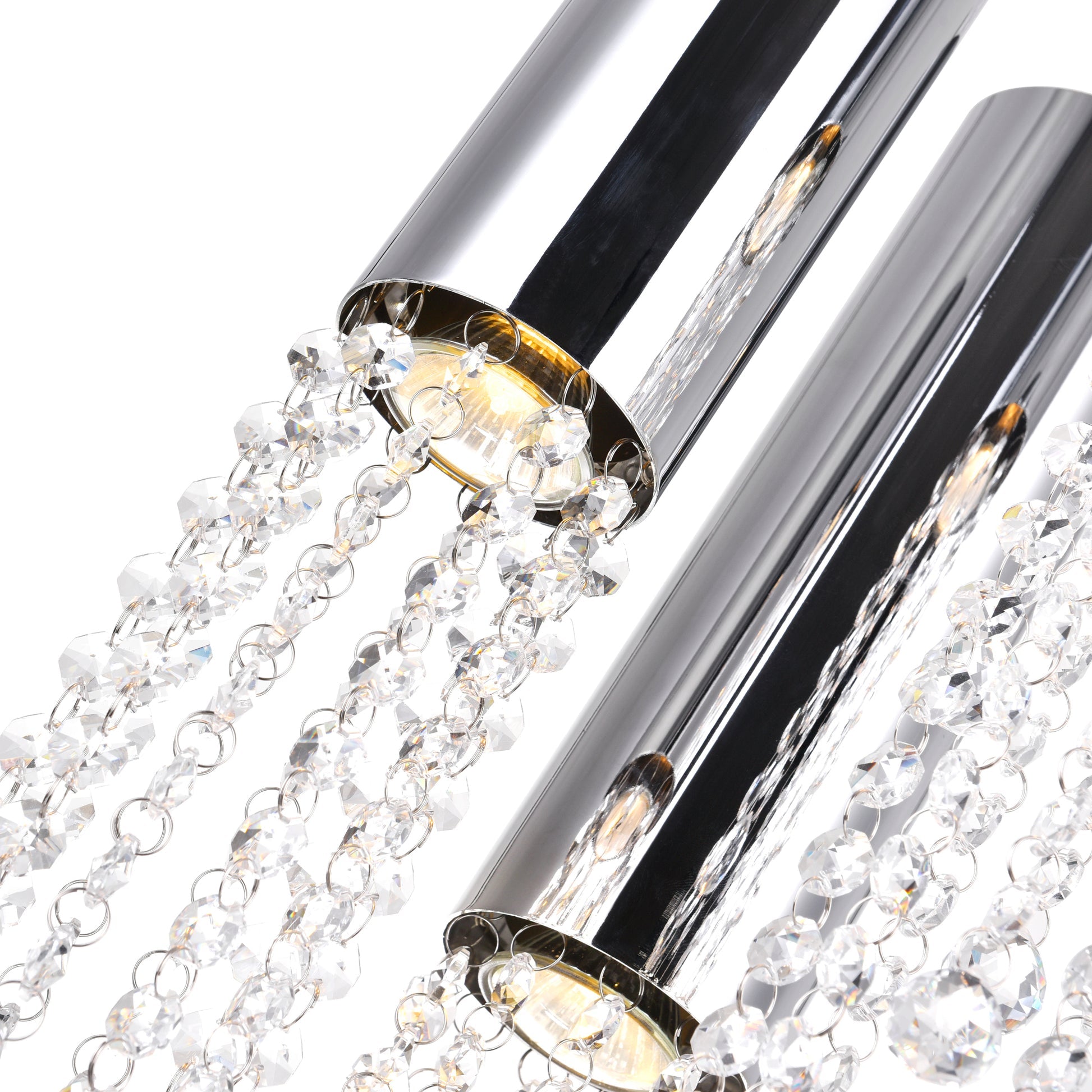 Extended 9 Light 20in Chrome Pendant Light