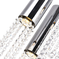 Extended 9 Light 20in Chrome Pendant Light