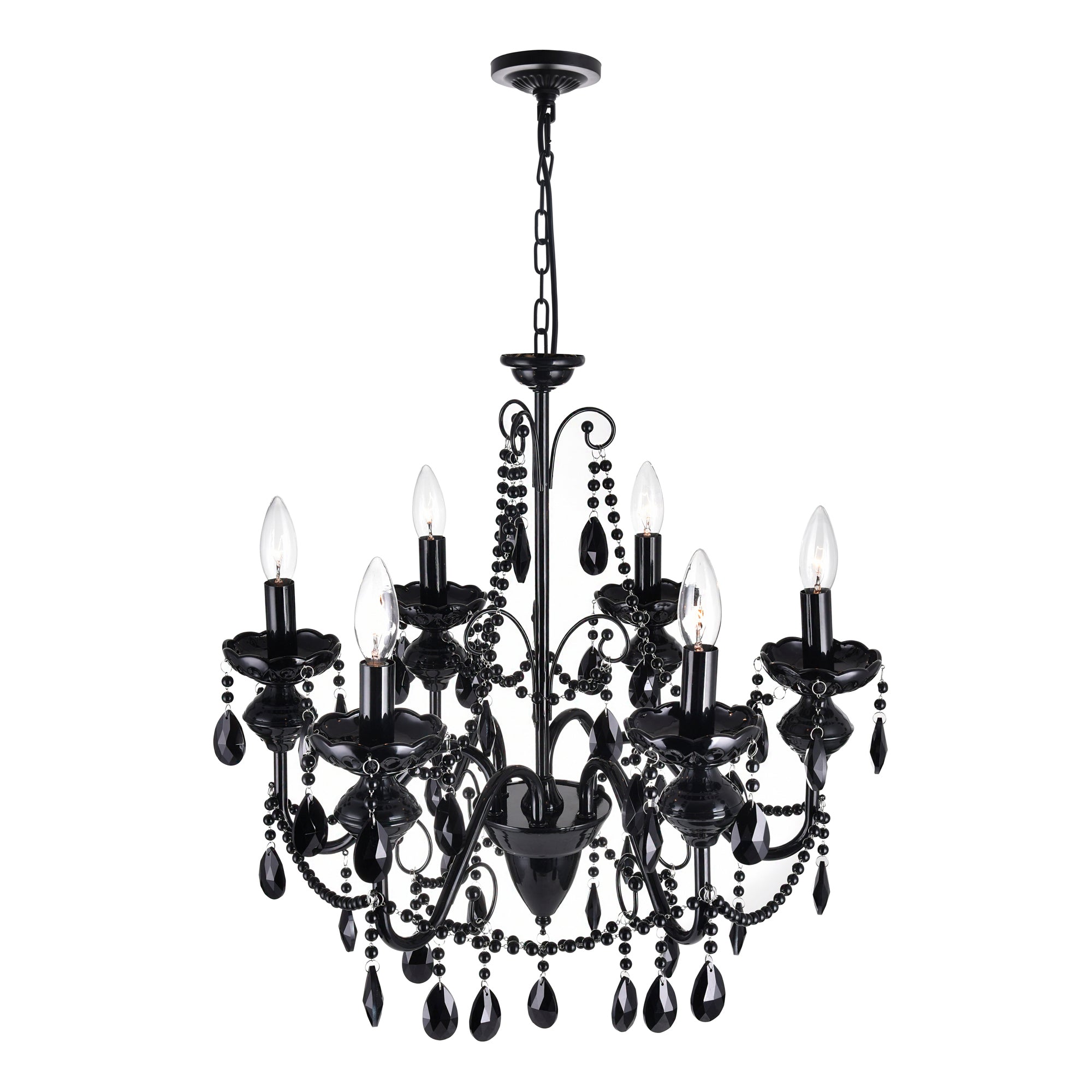 Keen Chandeliers 6 Black Finish