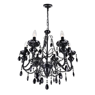 Keen Chandeliers 6 Black Finish
