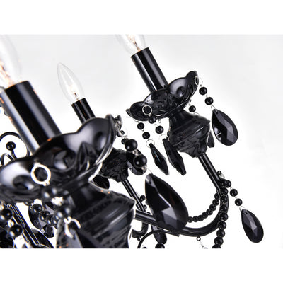 Keen Chandeliers 6 Black Finish