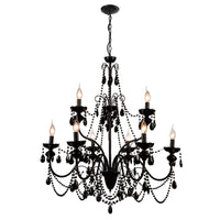 Keen Chandeliers 9 Light Black Finish