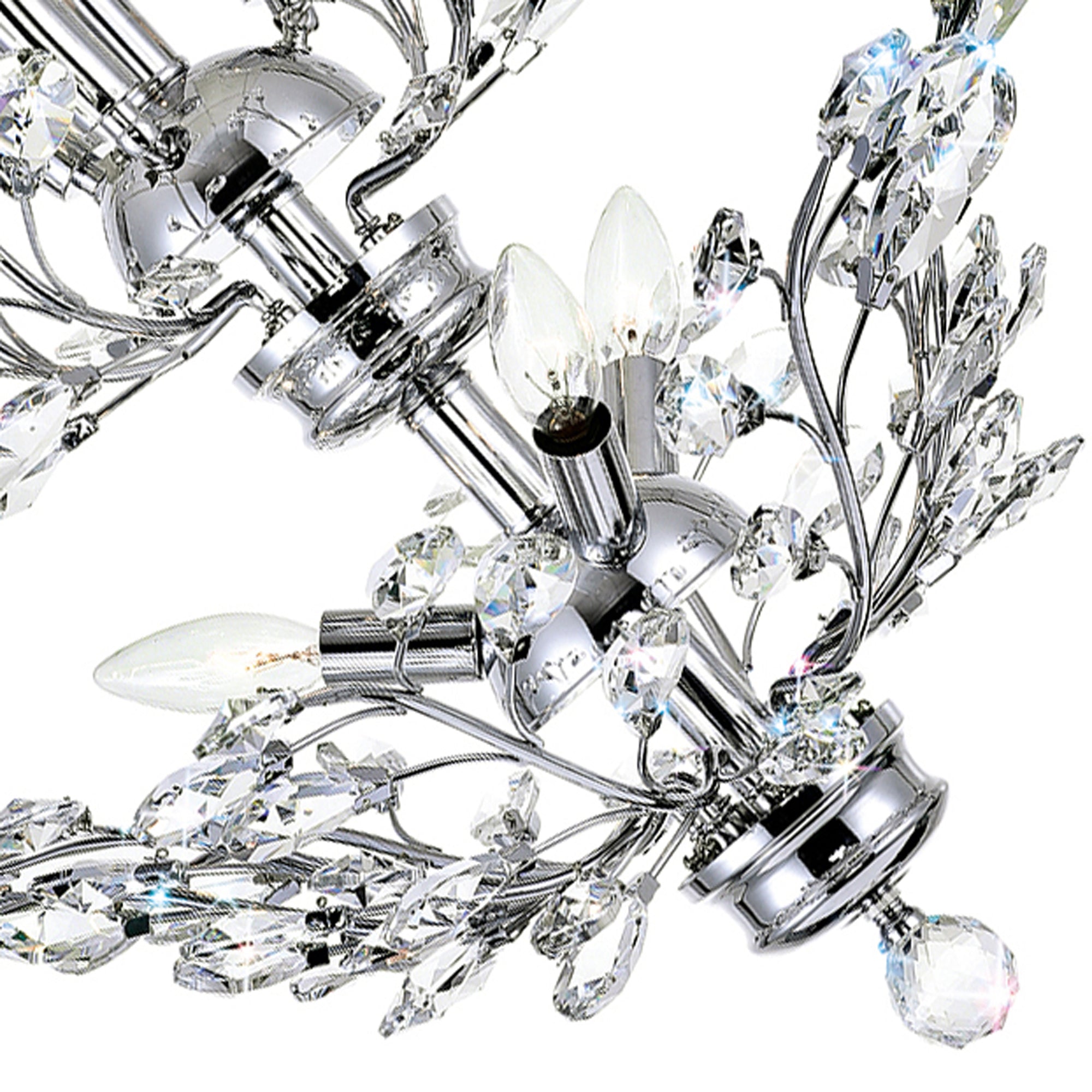 Ivy Chandeliers 6 Light Chrome Finish